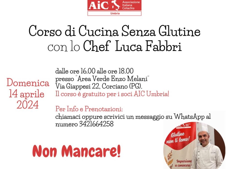 Corso di Cucina Senza Glutine con lo Chef Luca Fabbri